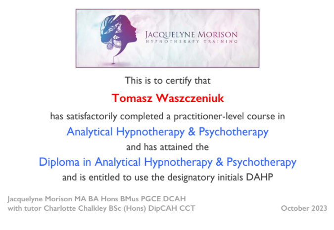 Therapy Certificate